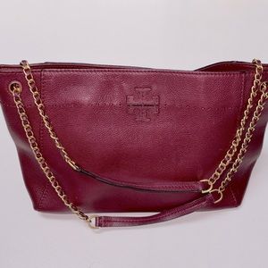 Tory Burch McGraw Pebbled Leather Shoulder Bag